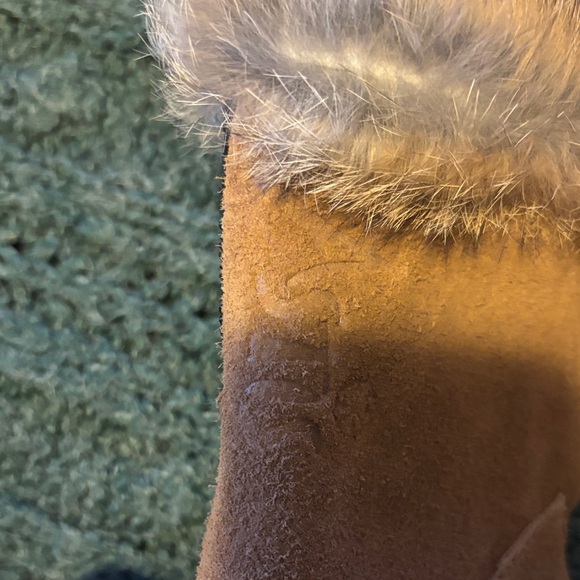 RYSY SHORT CUFF MITTEN IN BROWN - Picture 4 of 15